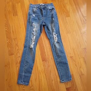 Rue 21 Distressed High Rise Skinny Jeans Size 2